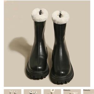 Women's Black Fur-Lined Boots